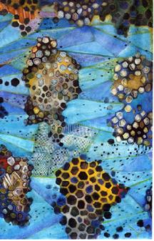 Turquoise Sea 95 x 130 cm, Acrylic on canvas 1990, Lilya Pavlovic-Dear
